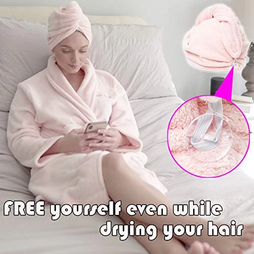 Leporem Extra Large (30 Inch X 11 Inch) 3 Pack Microfiber Hair Towel – Ultra Absorbent & Quick Dry Hair Turban For Curly, Long & Thick Hair, Anti Frizz, Hair Repair Towel Wrap For Women, Kids 3 Leporem Extra Large (30 Inch X 11 Inch) 3 Pack Microfiber Hair Towel – Ultra Absorbent & Quick Dry Hair Turban For Curly, Long & Thick Hair, Anti Frizz, Hair Repair Towel Wrap For Women, Kids - Image 3