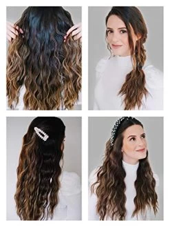 Alure Three Barrel Curling Iron Wand With LCD Temperature Display – 1 Inch Ceramic Tourmaline Triple Barrels, Dual Voltage Crimp -Boutique Wig Shop 51FyPLU r L