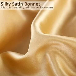 Satin Bonnet For Long Hair, Silk Bonnet For Curly Hair Bonnets For Black Women, Satin Hair Bonnets For Sleeping Silk Hair Wrap(Light Yellow) -Boutique Wig Shop 51HnBKI49iL