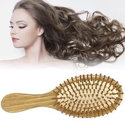 Pack Of 2 Bamboo Hair Brushes, 100% Natural Eco-friendly Hair Brush With Bamboo Bristles, Massages Scalp Anti-Static Hair Detangle For All Types, Lightweight (Oval) -Boutique Wig Shop 51Hnk8WgipL
