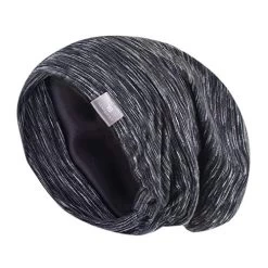 YANIBEST Silk Satin Bonnet Hair Wrap For Sleeping – Adjustable Stay On Silk Lined Slouchy Beanie Hat For Curly Hair And Braids