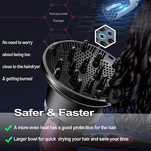 Universal Hair Diffuser, Hair Dryer Diffuser Attachment For Curly And Natural Wavy Hair, Professional Blow Dryer Diffuser, Adjustable From 1.4 Inch To 2.6 Inch 4 Universal Hair Diffuser, Hair Dryer Diffuser Attachment For Curly And Natural Wavy Hair, Professional Blow Dryer Diffuser, Adjustable From 1.4 Inch To 2.6 Inch - Image 4