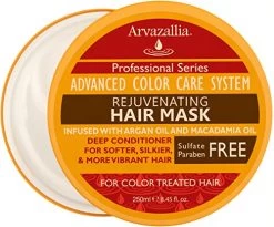Arvazallia Rejuvenating Hair Mask And Deep Conditioner For Color Treated Hair With Argan Oil And Macadamia Oil Sulfate Free & Paraben Free