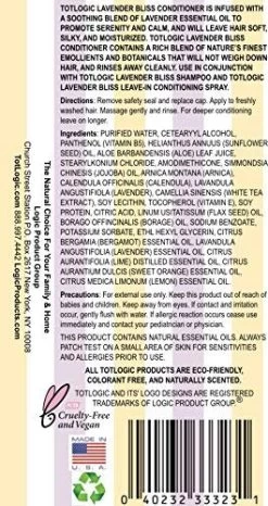 TotLogic Kids & Baby Safe Conditioner – 8 Oz, Lavender Bliss, Infused With Natural Jojoba Oil And Rich In Antioxidants To Detangler Hair, No Phthalates, Parabens Or Sulfates -Boutique Wig Shop 51KhTgou2HL