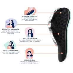Crave Naturals Glide Thru Detangling Brush For Adults & Kids Hair – Detangler Brush For Natural, Curly, Straight, Wet Or Dry Hair – Hairbrush For Men & Women, Little Girl Hair Accessories, Turquoise 9 Crave Naturals Glide Thru Detangling Brush For Adults & Kids Hair – Detangler Brush For Natural, Curly, Straight, Wet Or Dry Hair – Hairbrush For Men & Women, Little Girl Hair Accessories, Turquoise -Boutique Wig Shop 51L3ZrVbl6L