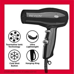 Revlon Compact Hair Dryer | 1875W Lightweight Design, Perfect For Travel, (Black) 11 Revlon Compact Hair Dryer | 1875W Lightweight Design, Perfect For Travel, (Black) -Boutique Wig Shop 51M33kx3zSL