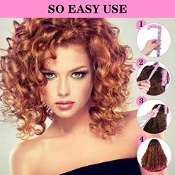 42 Pieces Spiral Curlers Wave Curls Kit, No Heat Hair Curlers Styling, 40 Pieces Hair Curler Rollers Curling Rods 2 Pieces Styling Hooks For Hair Supplies (30 Cm A/ 11.81 Inch) -Boutique Wig Shop 51RlcZMaNWL