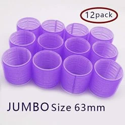 Jumbo Size Hair Roller Sets, Self Grip, Salon Hair Dressing Curlers, Hair Curlers, 2 Size 24 Packs (12XJUMBO+12XLARGE)… -Boutique Wig Shop 51UwwnGrcPL