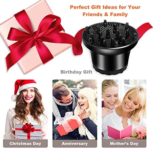 Universal Hair Diffuser, Hair Dryer Diffuser Attachment For Curly And Natural Wavy Hair, Professional Blow Dryer Diffuser, Adjustable From 1.4 Inch To 2.6 Inch 7 Universal Hair Diffuser, Hair Dryer Diffuser Attachment For Curly And Natural Wavy Hair, Professional Blow Dryer Diffuser, Adjustable From 1.4 Inch To 2.6 Inch - Image 7