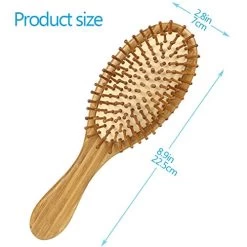 Pack Of 2 Bamboo Hair Brushes, 100% Natural Eco-friendly Hair Brush With Bamboo Bristles, Massages Scalp Anti-Static Hair Detangle For All Types, Lightweight (Oval) -Boutique Wig Shop 51Wj8p d6KL