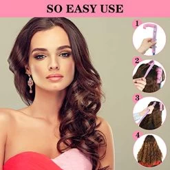 42 Pieces Spiral Curlers Wave Curls Kit, No Heat Hair Curlers Styling, 40 Pieces Hair Curler Rollers Curling Rods 2 Pieces Styling Hooks For Hair Supplies (45 Cm A/ 17.7 Inch) -Boutique Wig Shop 51WmaJ euGL