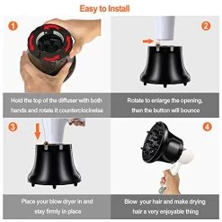 Universal Hair Diffuser, Hair Dryer Diffuser Attachment For Curly And Natural Wavy Hair, Professional Blow Dryer Diffuser, Adjustable From 1.4 Inch To 2.6 Inch 11 Universal Hair Diffuser, Hair Dryer Diffuser Attachment For Curly And Natural Wavy Hair, Professional Blow Dryer Diffuser, Adjustable From 1.4 Inch To 2.6 Inch -Boutique Wig Shop 51XYm3r1rEL