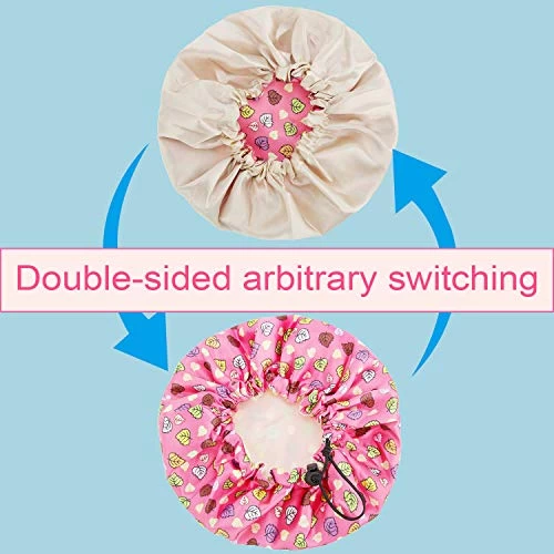 5 Pieces Kids Satin Bonnets Adjustable Sleeping Caps Reversible Satin Night Hats Soft Colorful Satin Cap For Toddler Child Teens 2 5 Pieces Kids Satin Bonnets Adjustable Sleeping Caps Reversible Satin Night Hats Soft Colorful Satin Cap For Toddler Child Teens - Image 2