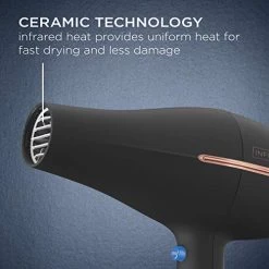 INFINITIPRO BY CONAIR Hair Dryer, 1875W AC Motor Pro Hair Dryer With Ceramic Technology, Includes Diffuser And Concentrator, Black -Boutique Wig Shop 51b21pa0B2L