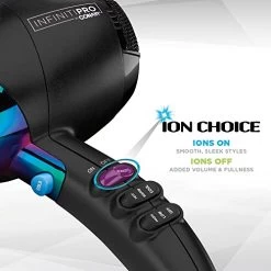 INFINITIPRO BY CONAIR Hair Dryer, 1875W Ion Choice Hair Dryer – Turn Ions ON For Smooth, Shiny Hair And OFF For More Fullness And Volume -Boutique Wig Shop 51cpZzXBqGL