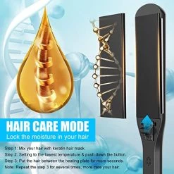 Bcway Professional Hair Straightener, 2.16” Extra-Large Floating Titanium Flat Iron For Hair, 30s Instant Heating Straightening Iron With 5 Adjustable Temp, Anti-Static Hair Iron For All Hair Types -Boutique Wig Shop 51d795YFj4L