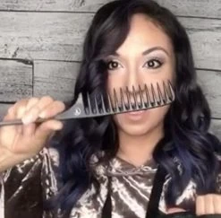 Carbon Wide Tooth Rake Comb With Tail – Natural Texture Hair, Curly Hair, Beach Waves, Beach Waver, Texture Hairstyler, Detangle Wet Hair, Static Free, High Heat Friendly No Snagging, No Breakage -Boutique Wig Shop 51dkrycEclL