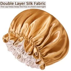 Satin Bonnet For Long Hair, Silk Bonnet For Curly Hair Bonnets For Black Women, Satin Hair Bonnets For Sleeping Silk Hair Wrap(Light Yellow) -Boutique Wig Shop 51e89Hve3pL