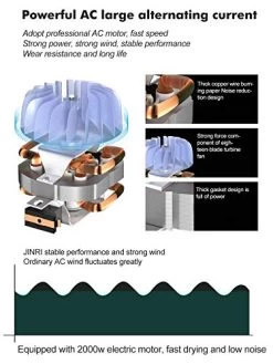 2000 Watt Hair Dryer With Infrared + Ionic + Ceramic Tourmaline Technology For Less Damage,Quiet Pro Ion Powerful Airflow Blow Dryers With Diffuser -Boutique Wig Shop 51era6lOwzL