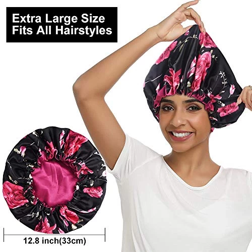 5pcs Satin Bonnet Silk Bonnet For Sleeping, Bonnets For Black Women Hair Bonnet For Sleeping Silk Sleep Cap, Double Layer Adjustable Bonnet For Curly Hair 2 5pcs Satin Bonnet Silk Bonnet For Sleeping, Bonnets For Black Women Hair Bonnet For Sleeping Silk Sleep Cap, Double Layer Adjustable Bonnet For Curly Hair - Image 2