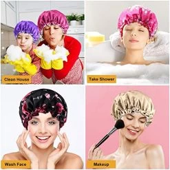 5pcs Satin Bonnet Silk Bonnet For Sleeping, Bonnets For Black Women Hair Bonnet For Sleeping Silk Sleep Cap, Double Layer Adjustable Bonnet For Curly Hair 11 5pcs Satin Bonnet Silk Bonnet For Sleeping, Bonnets For Black Women Hair Bonnet For Sleeping Silk Sleep Cap, Double Layer Adjustable Bonnet For Curly Hair -Boutique Wig Shop 51iPt1JQTPL