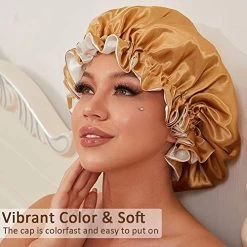 Satin Bonnet For Long Hair, Silk Bonnet For Curly Hair Bonnets For Black Women, Satin Hair Bonnets For Sleeping Silk Hair Wrap(Light Yellow) -Boutique Wig Shop 51j Q8X7MUL