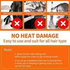 36 Pieces No Heat Hair Curlers Spiral Curl Styling Kit Spiral Curlers Hair Roller Curler For Extra Long Hair Most Kinds Of Hairstyles (Pink, Blue, Yellow, Green, Orange, Purple, 30 Cm/ 12 Inch) -Boutique Wig Shop 51jXrYMlyYL