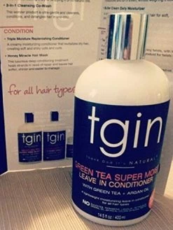 Tgin Green Tea Super Moist Leave-in Conditioner For Natural Hair – Protective Styles – Dry Hair – Curly Hair – Promotes Growth – Lightweight – Natural Hair – Moisture – 13 Oz -Boutique Wig Shop 51jlH2pcmzL