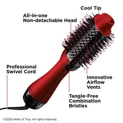 REVLON One-Step Volumizer Original 1.0 Hair Dryer And Hot Air Brush, Red 10 REVLON One-Step Volumizer Original 1.0 Hair Dryer And Hot Air Brush, Red -Boutique Wig Shop 51lDs1ble0L