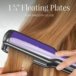 Remington S5520 1¾” AntiStatic Flat Iron With Floating Ceramic Plates And Digital Controls Hair Straightener, Purple, 1 Count -Boutique Wig Shop 51mG6p1tsAL