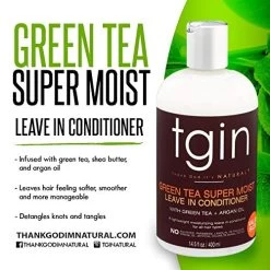 Tgin Green Tea Super Moist Leave-in Conditioner For Natural Hair – Protective Styles – Dry Hair – Curly Hair – Promotes Growth – Lightweight – Natural Hair – Moisture – 13 Oz -Boutique Wig Shop 51mIkkVbsiL