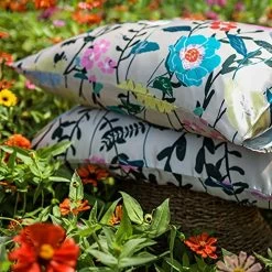 Neptten Satin Pillowcase For Hair And Skin. Wrinkle, Fade Resistant. Queen Size Pillowcases Set Of 2. Satin Pillow Cases For Women. Silky Floral Pillowcase With Envelope Closure 20×30 -Boutique Wig Shop 51pDKD7NziL