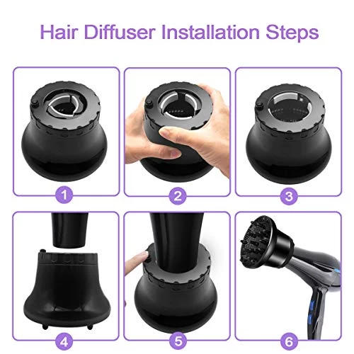 UUCOLOR Universal Hair Diffuser Suitable For 1.4 In To 2.6 In Adjustable Hair Dryer Diffuser Nozzle For Curly Or Wavy Hair Styling 5 UUCOLOR Universal Hair Diffuser Suitable For 1.4 In To 2.6 In Adjustable Hair Dryer Diffuser Nozzle For Curly Or Wavy Hair Styling - Image 5