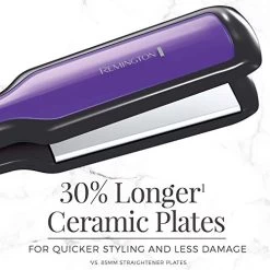 Remington S5520 1¾” AntiStatic Flat Iron With Floating Ceramic Plates And Digital Controls Hair Straightener, Purple, 1 Count -Boutique Wig Shop 51pmNl3pGdL