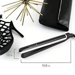 Remington Pearl Pro Ceramic Flat Iron Hair Straightener, 1-inch Floating Plates, Fast 30 Second Heat Up, Black & White -Boutique Wig Shop 51u2ZU3bopL