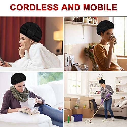 Flaxseed Deep Conditioning Heat Cap – Boloye Cordless 100% Safe Microwave Hot Cap For Natural Curly Textured Hair Care, Drying, Styling, Curling, Universal Size (10 PCS One-time Shower Cap) (Black) 5 Flaxseed Deep Conditioning Heat Cap – Boloye Cordless 100% Safe Microwave Hot Cap For Natural Curly Textured Hair Care, Drying, Styling, Curling, Universal Size (10 PCS One-time Shower Cap) (Black) - Image 5