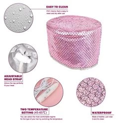 YVONNE Electric Thermal Heat Cap Deep Conditioning Hair Scalp Treatment Spa Hot Head Care For Home With 2 Mode Temperature Control (Pink) -Boutique Wig Shop 51ykcjv7iUL