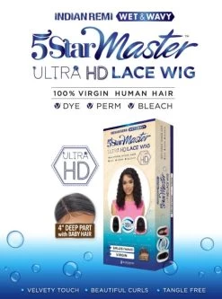 Harlem 125 Indian Remi Human Hair 5 Star Master Wet&Wavy HD Lace Wig - WAVY 17 (5ML05) -Boutique Wig Shop 5ml055m