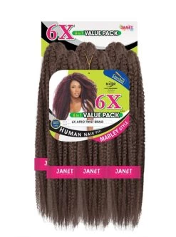 Janet Collection Premium Synthetic Noir 6X AFRO TWIST Braid -Boutique Wig Shop 6xamb1m