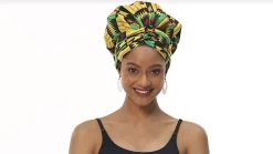 Satin Bonnet For Black Women Satin Lined Headwrap, Silk Bonnet For Curly Hair Bonnet For Sleeping Ankara African Print Head Scarf Head Wrap (Yellow) -Boutique Wig Shop 71WoT5w940L