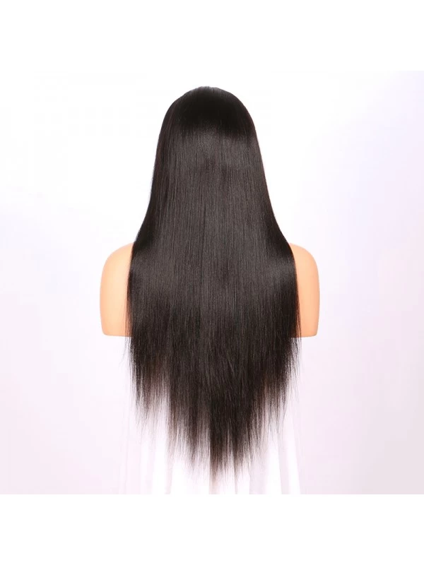 Natural Looking Light Yaki Straight Full Lace Human Hair Wigs 1 Natural Looking Light Yaki Straight Full Lace Human Hair Wigs