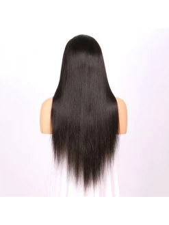 Natural Looking Straight Full Lace Human Hair Wigs For Black Women With Baby Hair