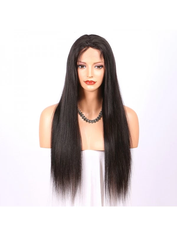 Natural Looking Light Yaki Straight Full Lace Human Hair Wigs 2 Natural Looking Light Yaki Straight Full Lace Human Hair Wigs - Image 2