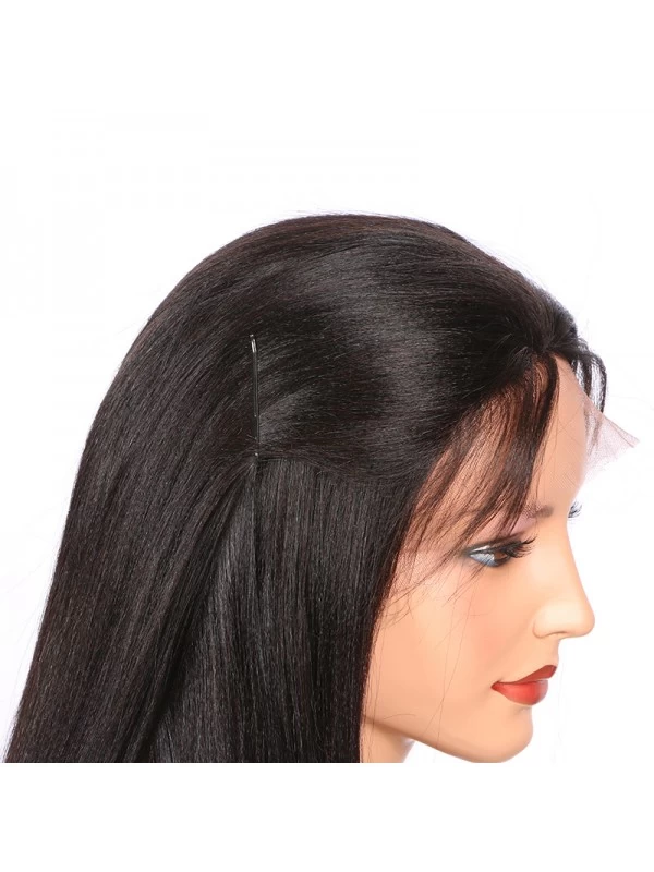 Natural Looking Light Yaki Straight Full Lace Human Hair Wigs 4 Natural Looking Light Yaki Straight Full Lace Human Hair Wigs - Image 4