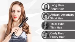 AXUF Hair Straightener, 2 In 1 Straightens & Curls With Adjustable Temp, Auto-Off Flat Iron, 1 Inch Dual Voltage – Flat Iron -Boutique Wig Shop 81O6ogk0PNL