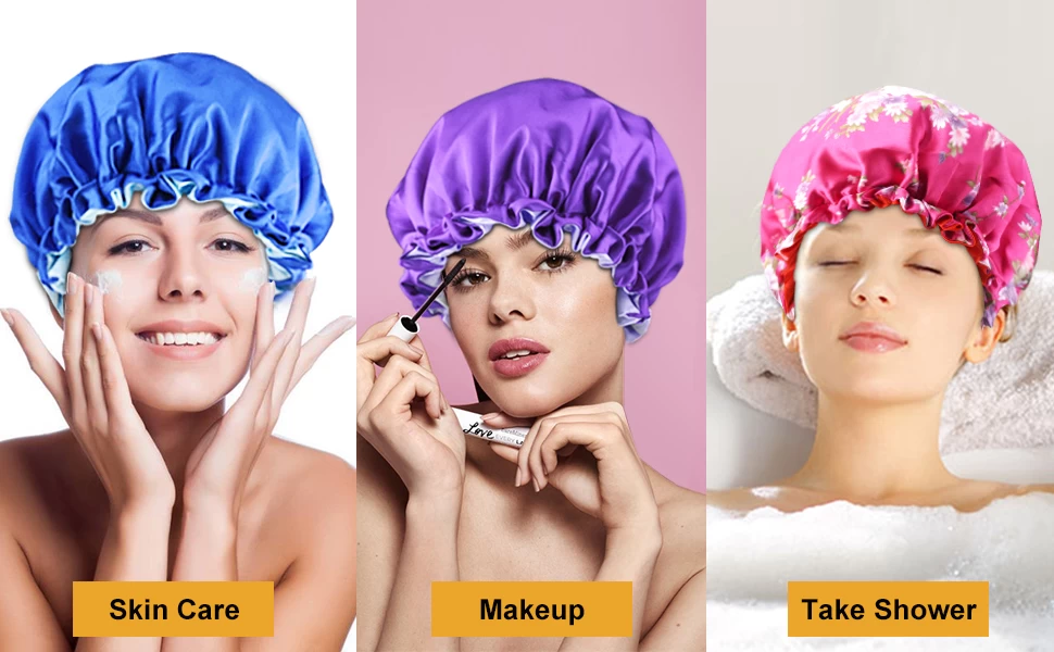 5pcs Satin Bonnet Silk Bonnet For Sleeping, Bonnets For Black Women Hair Bonnet For Sleeping Silk Sleep Cap, Double Layer Adjustable Bonnet For Curly Hair 7 5pcs Satin Bonnet Silk Bonnet For Sleeping, Bonnets For Black Women Hair Bonnet For Sleeping Silk Sleep Cap, Double Layer Adjustable Bonnet For Curly Hair - Image 7