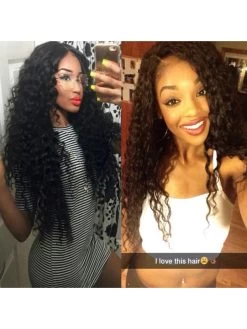 130% Density Lace Front Human Hair Wig For Black Women Deep Wave -Boutique Wig Shop 8a full lace human hair wigs 130 density lace front human hair wig for black women 2