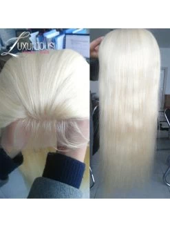 Blonde Remy Human Hair Straight Lace Front Wigs For Ladies 9 Blonde Remy Human Hair Straight Lace Front Wigs For Ladies -Boutique Wig Shop 8a full lace human hair wigs blonde 613 brazilian virgin hair straight gluless lace front human 2
