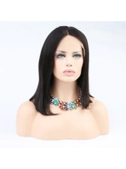 Medium Bob Full Lace Human Hair Wigs For Black Women Brazilian Virgin Hair Wavy -Boutique Wig Shop 8a slove short bob full lace human hair wigs for black women brazilian virgin hair wavy 5