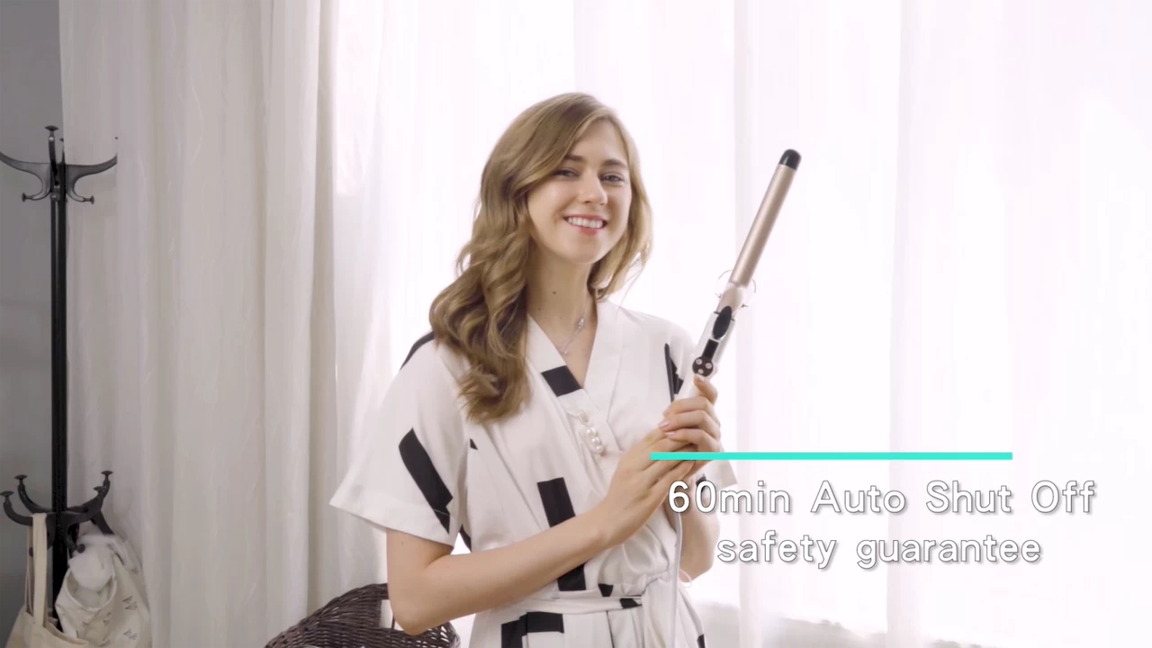 Hoson 3/4 Inch Curling Iron Professional, Ceramic Tourmaline Curl Wand Barrel, Hair Curler Iron With 9 Heat Setting(225°F To 450°F For All Hair Types, Glove Include) 7 Hoson 3/4 Inch Curling Iron Professional, Ceramic Tourmaline Curl Wand Barrel, Hair Curler Iron With 9 Heat Setting(225°F To 450°F For All Hair Types, Glove Include) - Image 7